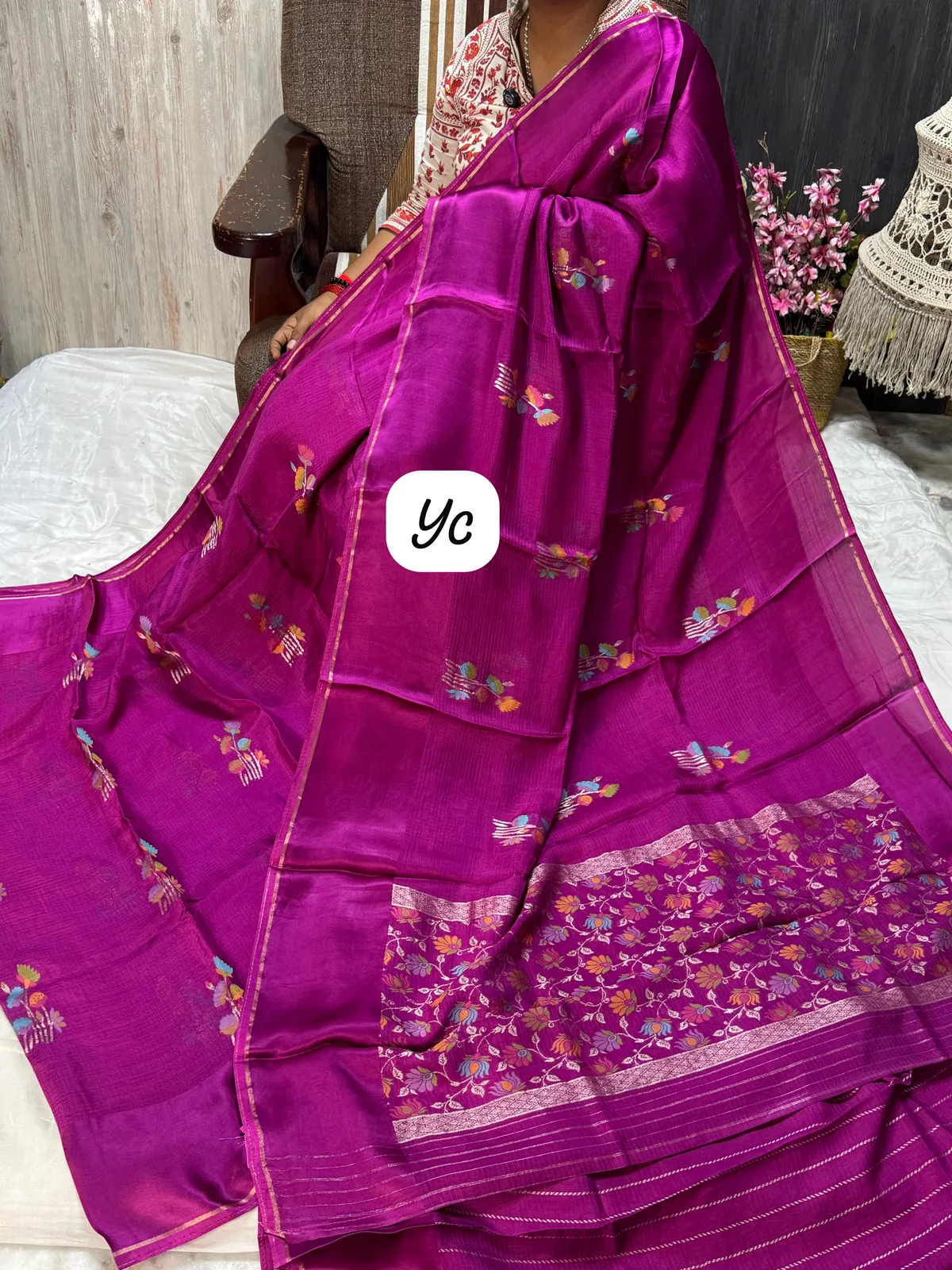 Beautiful manipur kota silk saree